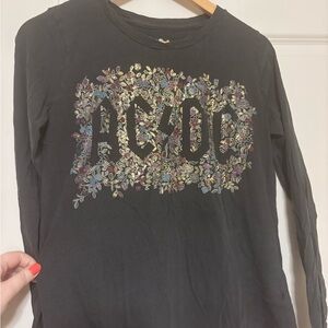 Lucky Brand Gray ACDC Graphic Tee